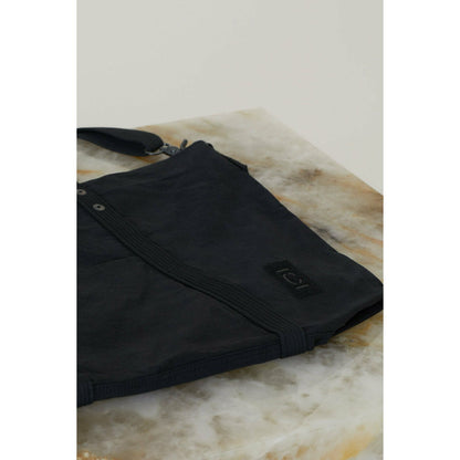 Black cotton canvas tote bag from Closed Men's accessories collection, showing durable fabric and simple design.