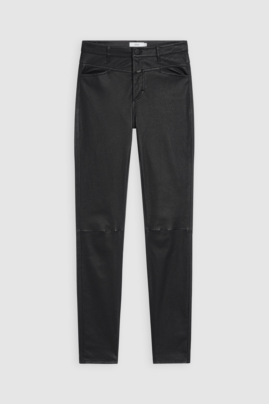 Skinny Pusher Stretch Leather Pants - Black - DUNE + SALT