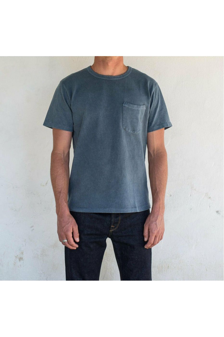 13 Ounce Pocket T-Shirt - Faded Blue - DUNE + SALT