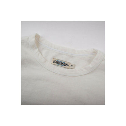 Men's white 13-ounce pocket T-shirt by Freenote Cloth, showcasing a casual fit and classic pocket detail.
