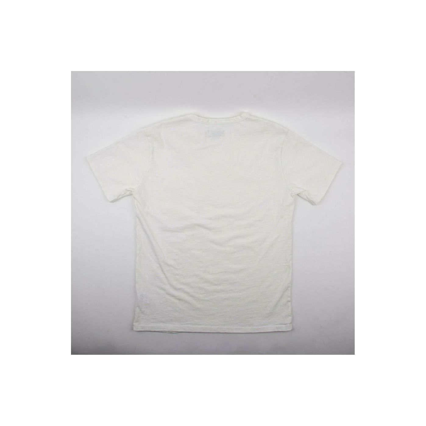 Men's white 13-ounce pocket T-shirt by Freenote Cloth, showcasing a comfortable fit and classic design.
