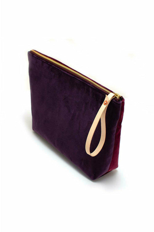 Go-To Velvet Clutch - Plum/Claret - DUNE + SALT