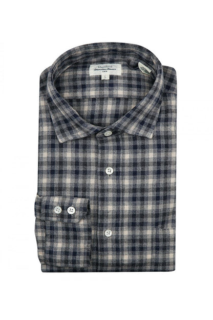 Paul Woven Flannel Shirt - Blue/White Check - DUNE + SALT